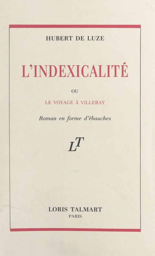 Couverture ebook de L'indexicalité, de Hubert De Luze