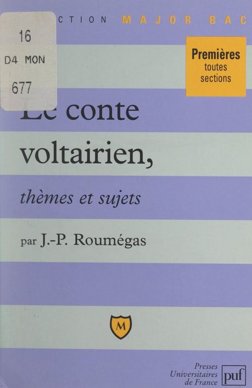 Couverture ebook de Le conte voltairien, de Jean-Paul Roumegas