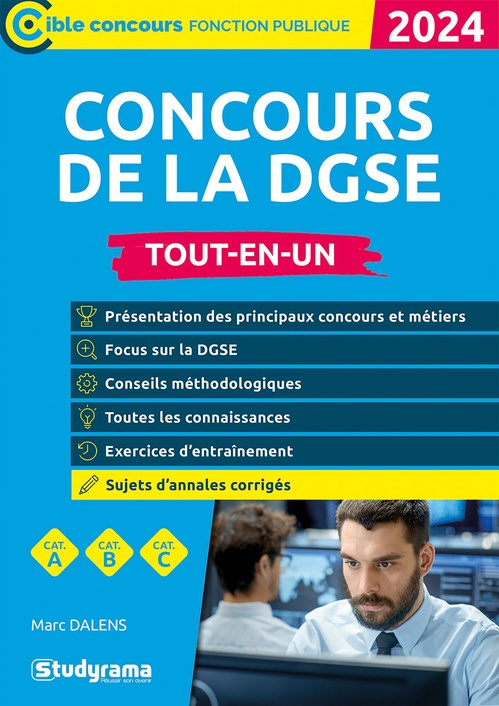 ebook cover of Concours de la DGSE - Tout-en-un - Catégories A, B et C - Édition 2024, by Marc Dalens