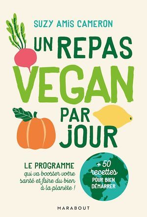 Couverture ebook de Un repas vegan par jour, de Suzy Cameron