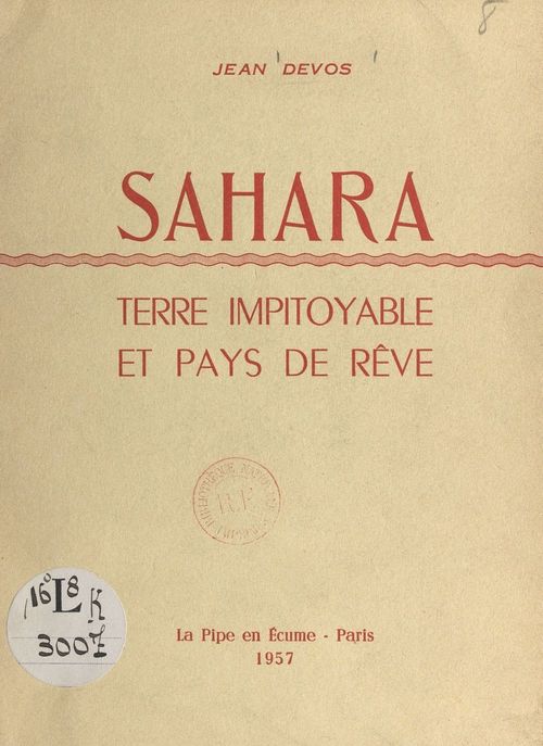 ebook cover of Sahara, by Jean Devos