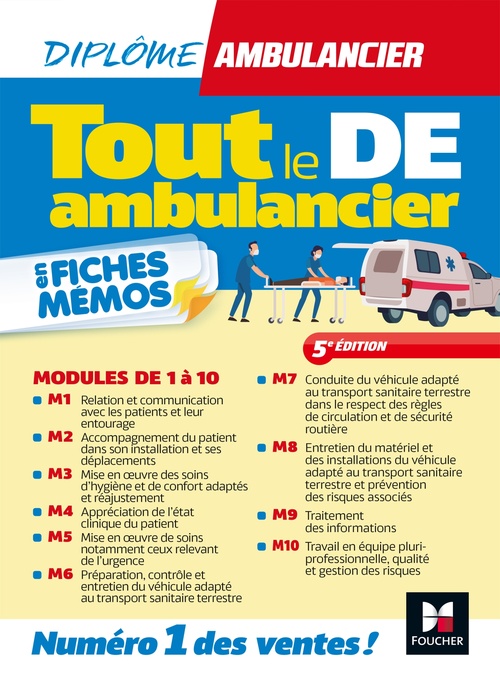 ebook cover of Tout le DE Ambulancier - DEA - Modules 1 à 10 en fiches mémos - Révision 5e éd, by Jérémy Simon, Antoine Thimon, Agnès Thivellier, Florence Colonna, Vincent Lebreton