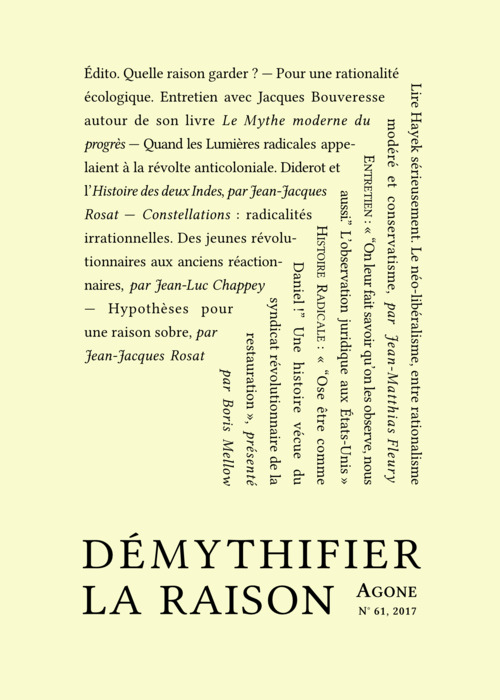 ebook cover of Démythifier la raison, by Revue agone