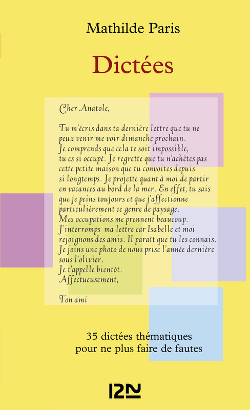 Couverture ebook de Dictées, de Mathilde Paris