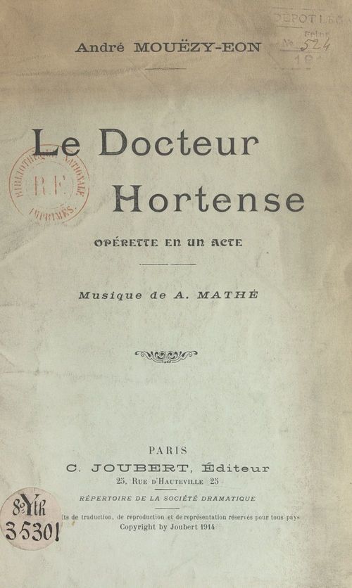ebook cover of Le Docteur Hortense, by Andre Mouezy-Eon