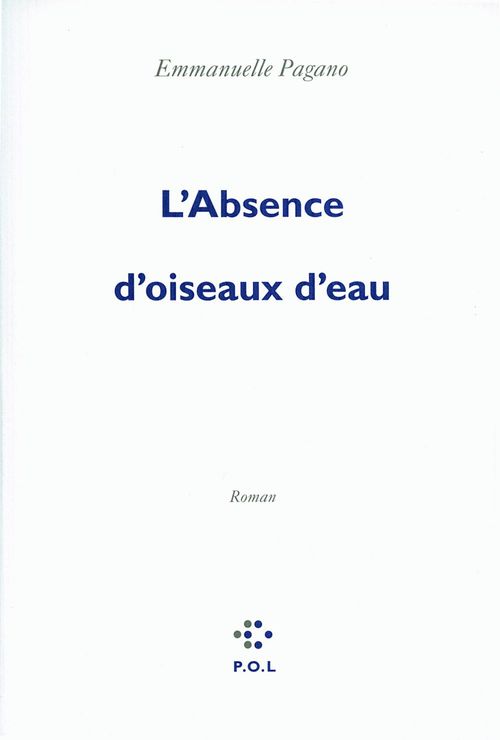 ebook cover of L'Absence d'oiseaux d'eau, by Emmanuelle Pagano