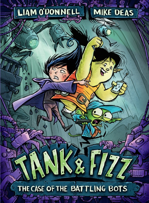 Couverture ebook de Tank & Fizz: The Case of the Battling Bots, de Liam O'Donnell