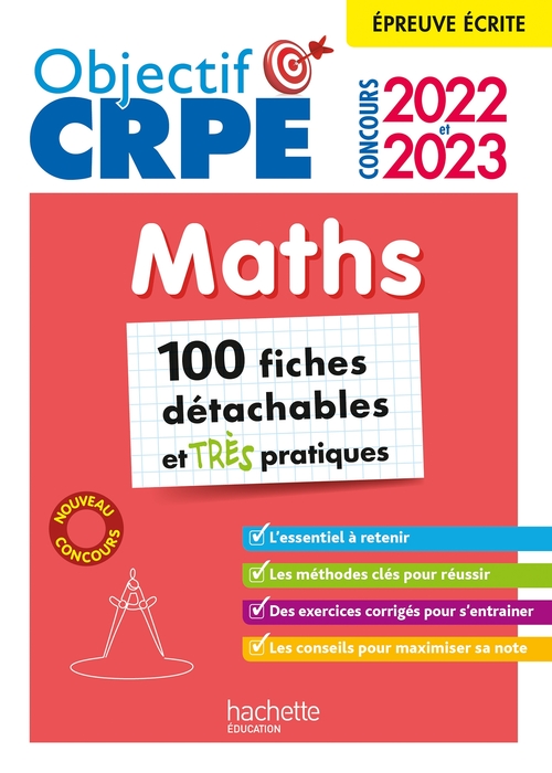 ebook cover of Objectif CRPE 2022 et 2023  Mes fiches détachables  - Maths, épreuve écrite d'admissibilité, by Laure Voirin-Bremont, Olivier Véziant
