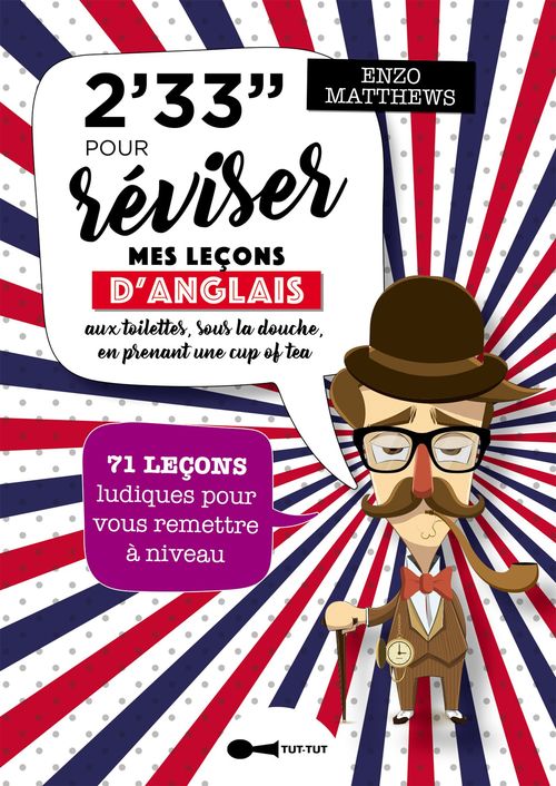 Couverture ebook de 2'33'' pour réviser mes leçons d'anglais aux toilettes..., de Enzo Matthews