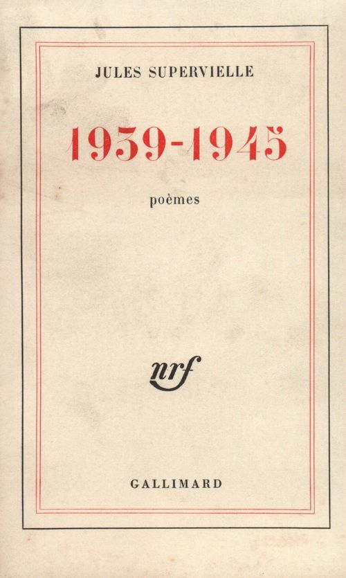 Couverture ebook de 1939-1945, poèmes, de Jules Supervielle