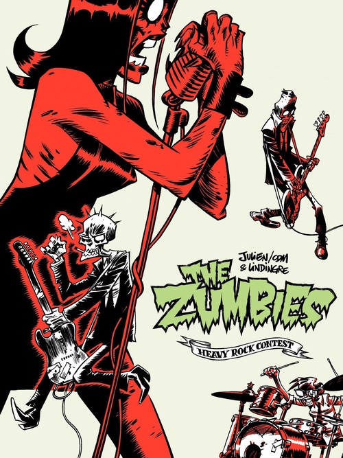 Couverture ebook de The Zumbies (Tome 2) - Heavy Rock Contest, de Julien-cdm, Yan Lindingre