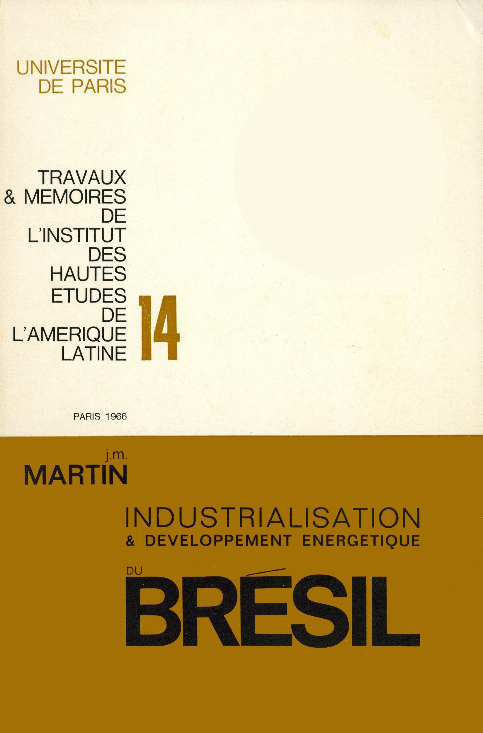 Couverture ebook de Processus d´industrialisation et développement énergétique du Brésil, de Jean-Marie Martin