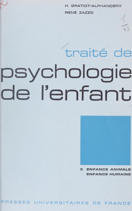 Couverture ebook de Traité de psychologie de l'enfant (3), de Jean Chateau