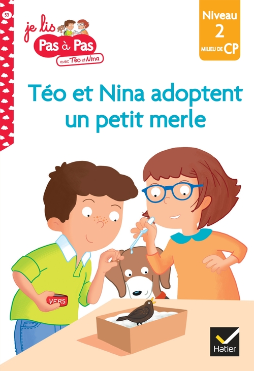 ebook cover of Téo et Nina Milieu CP niveau 2 - Téo et Nina adoptent un petit merle, by Isabelle Chavigny, Marie-Hélène Van Tilbeurgh