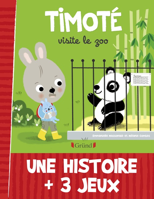ebook cover of Timoté visite le zoo, by Emmanuelle Massonaud, Mélanie Combes