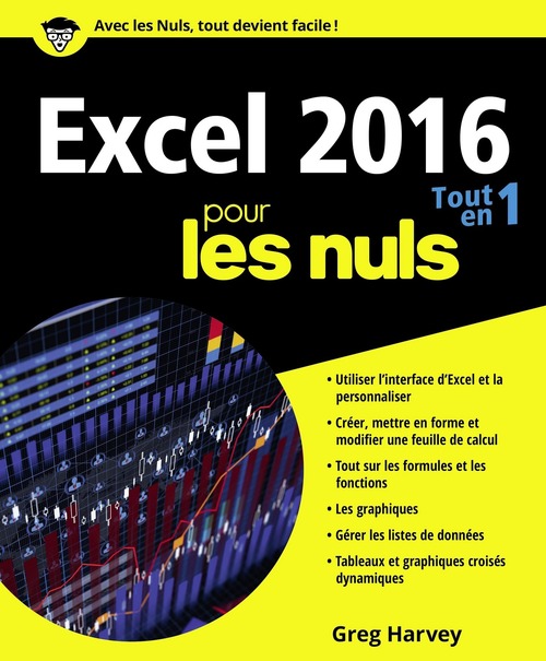 Couverture ebook de Excel 2016 Tout en 1 Pour les Nuls, de Greg Harvey