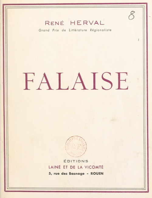 Couverture ebook de Falaise, de Rene Herval