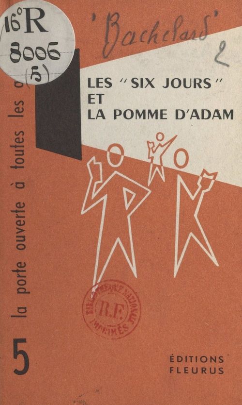 Couverture ebook de Les six jours et la pomme d'Adam, de Paul Bachelard