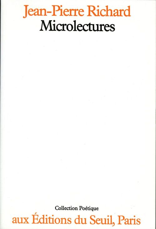 ebook cover of Microlectures, by Jean-pierre Richard