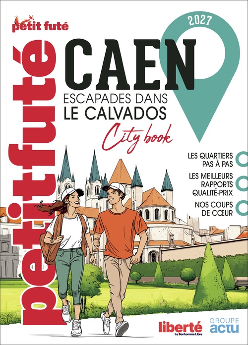 Couverture ebook de Guide Caen 2027 Petit Futé: Escapade Calvados, de Dominique Auzias, Jean-Paul Labourdette