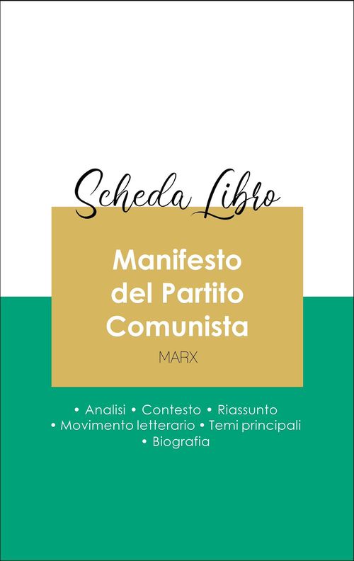 Couverture ebook de Scheda libro Manifesto del Partito Comunista (analisi letteraria di riferimento e riassunto completo), de Karl Marx