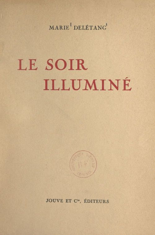 Couverture ebook de Le soir illuminé, de Marie Deletang