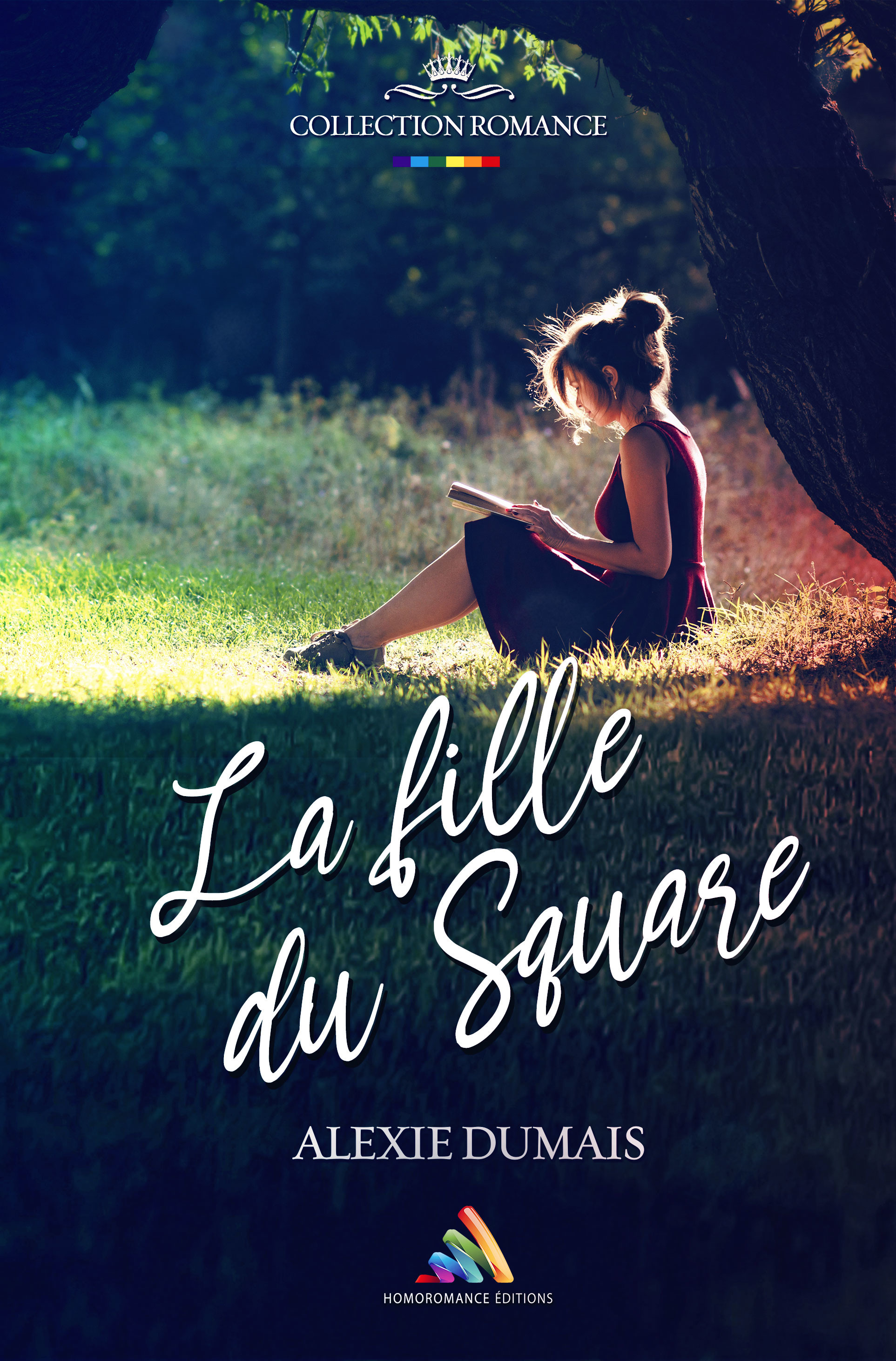 Couverture ebook de La fille du square | Livre lesbien, roman lesbien, de Alexis Dumais, Elyse San