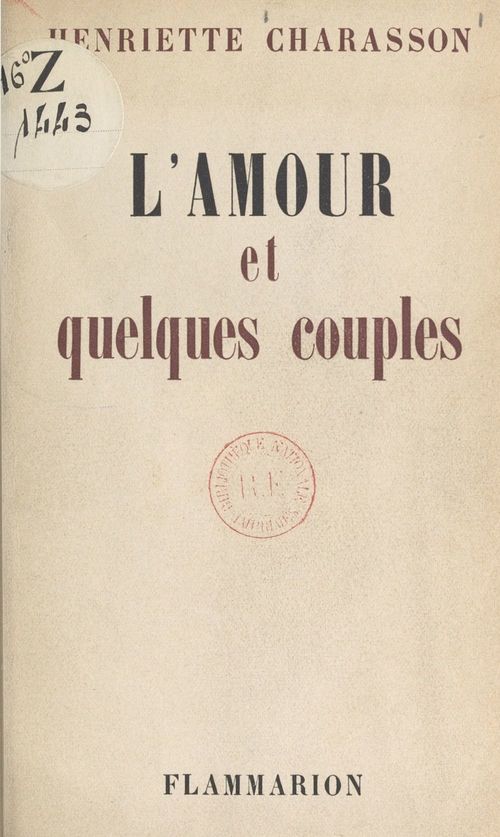 ebook cover of L'amour et quelques couples, by Henriette Charasson