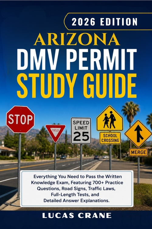 ebook cover of ARIZONA DMV Permit Study Guide-2026 EDITION, by Lucas Crane