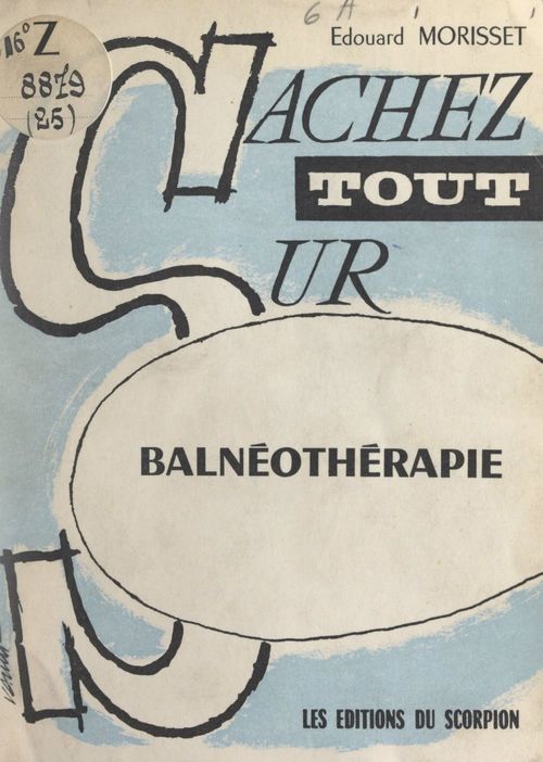 Couverture ebook de Balnéothérapie, de Edouard Morisset