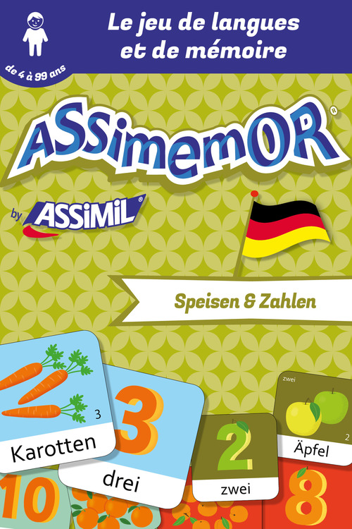 Couverture ebook de Assimemor - Mes premiers mots allemands : Speisen und Zahlen, de Celadon, Jean-Sebastien Deheeger
