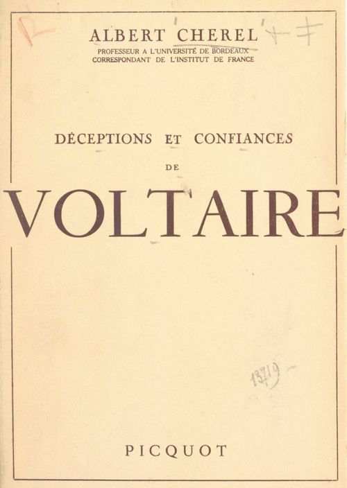 ebook cover of Déceptions et confiances de Voltaire, by Albert Cherel