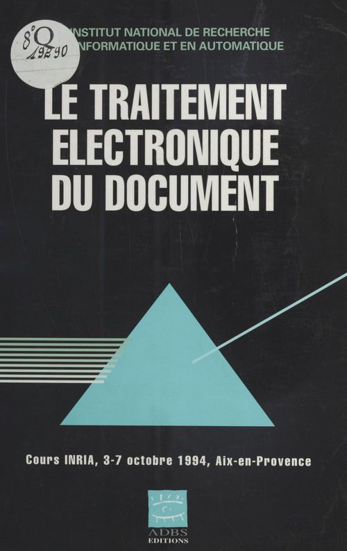 Couverture ebook de Le Traitement électronique du document, de Le Moal