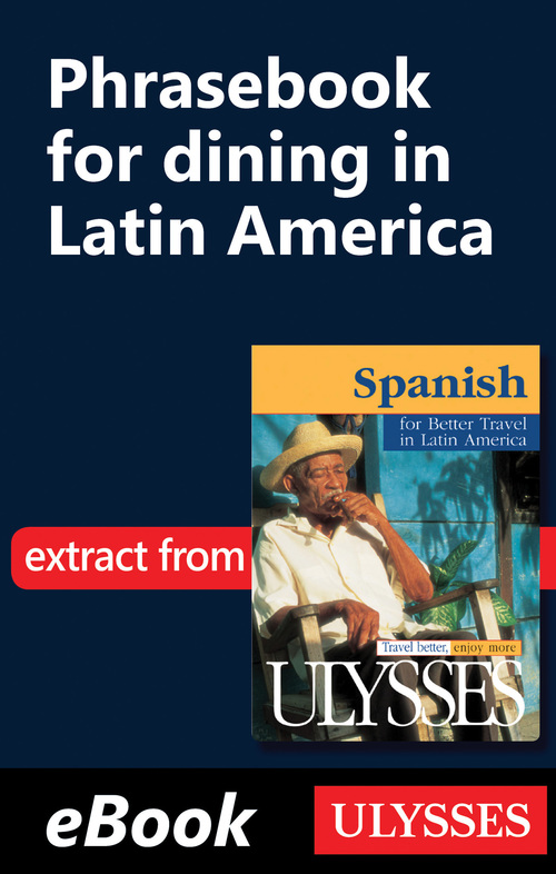 Couverture ebook de Phrasebook for dining in Latin America, de Collectif