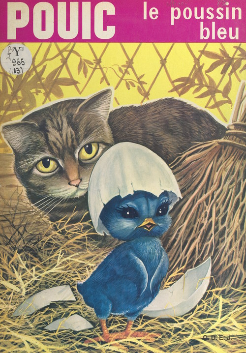 Couverture ebook de Pouic, le poussin bleu, de E. Misan, Mavi