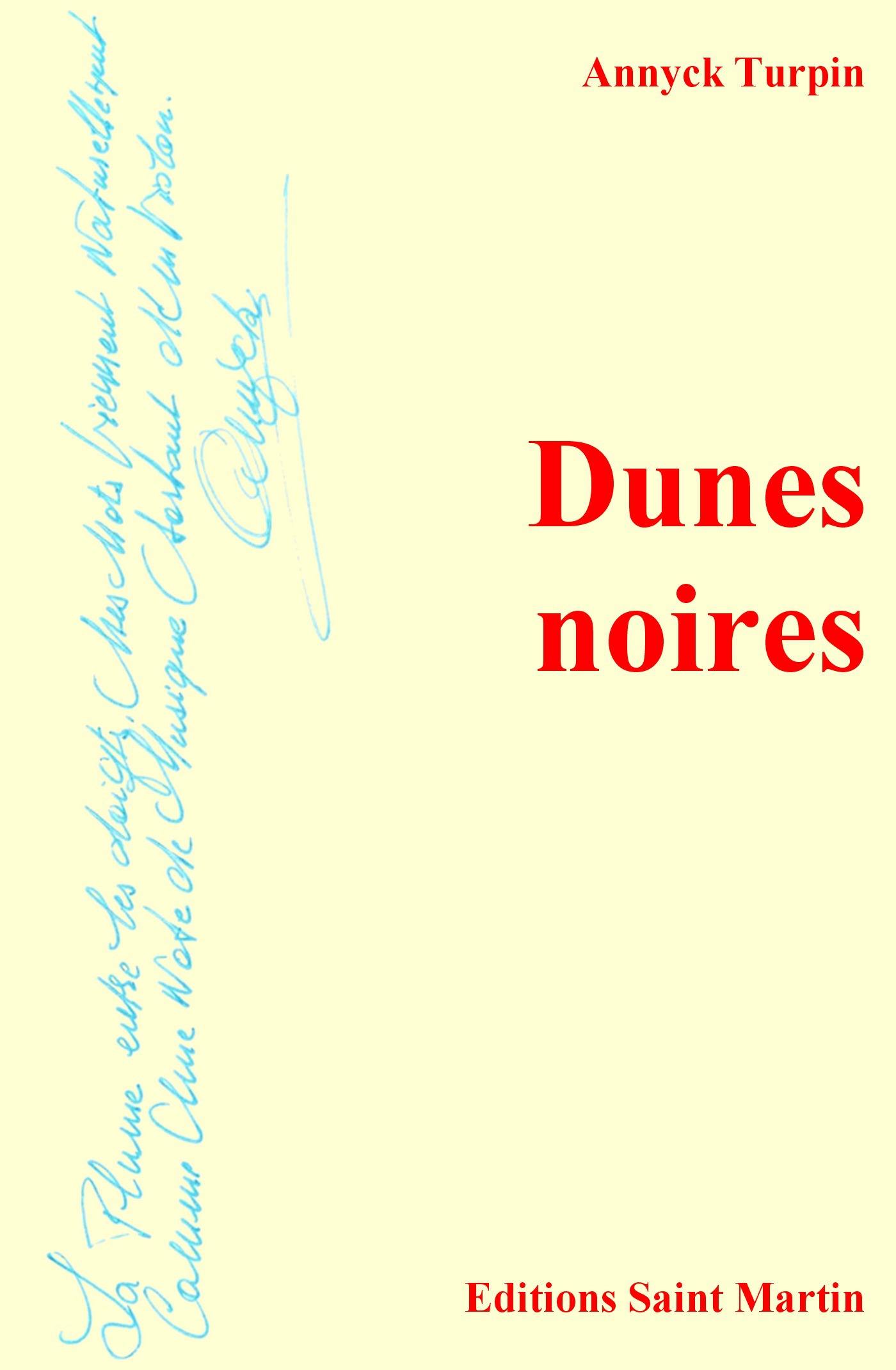 Couverture ebook de Dunes noires, de Annyck Turpin
