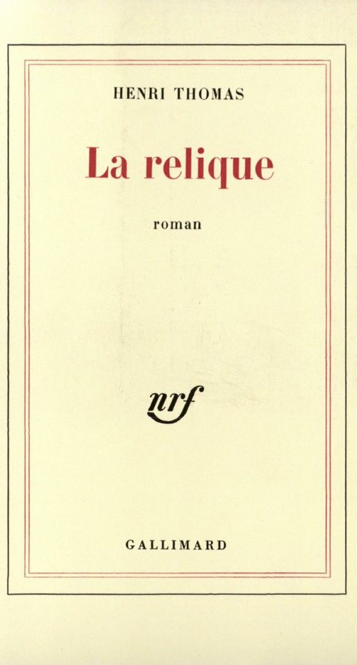 Couverture ebook de La relique, de Henri Thomas