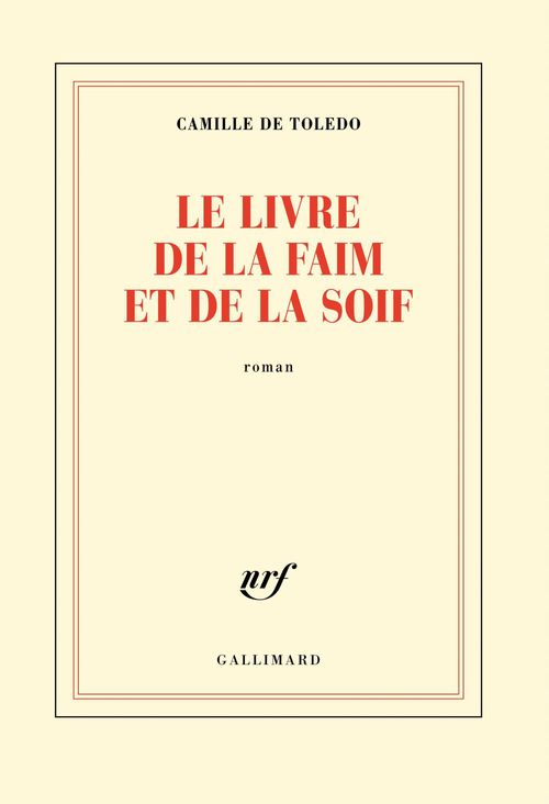 Couverture ebook de Le livre de la faim et de la soif, de Camille de Toledo