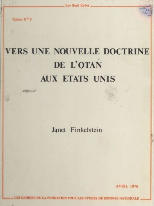 ebook cover of Vers une nouvelle doctrine de l'OTAN aux États-Unis, by Janet Finkelstein