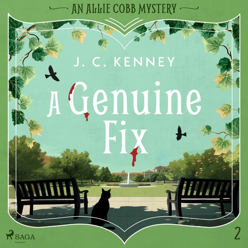 audiobook cover of A Genuine Fix: A lighthearted, small town cozy crime with a literary agent sleuth, by J. C. Kenney