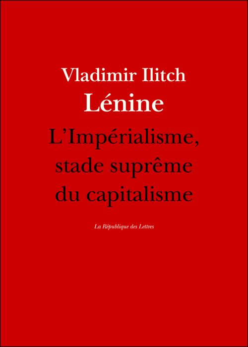 Couverture ebook de L'impérialisme, stade suprême du capitalisme, de Lenine