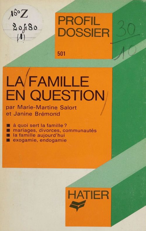 Couverture ebook de La Famille en question, de Xxx