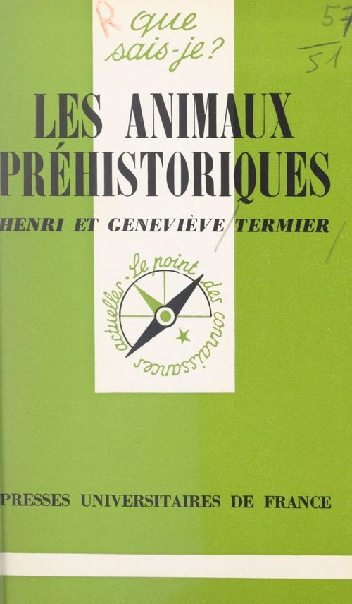 ebook cover of Les animaux préhistoriques, by Genevieve Termier, Henri Termier