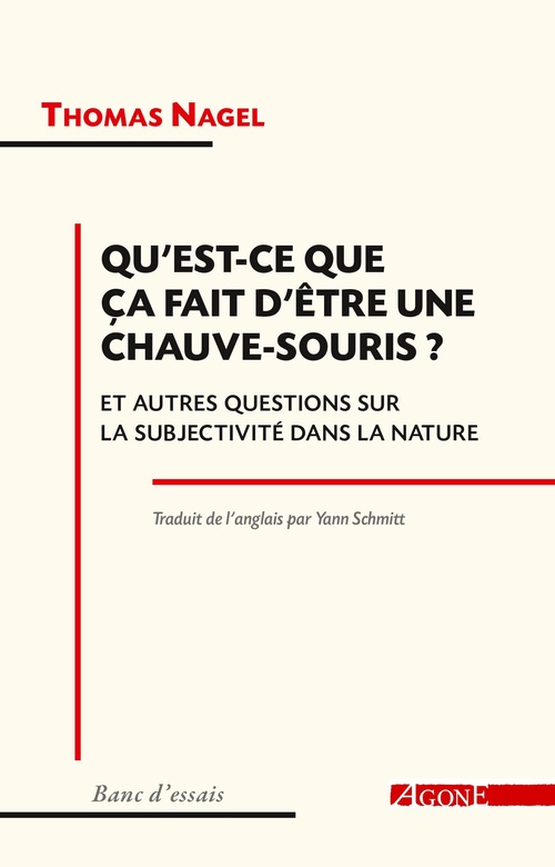ebook cover of Qu´est-ce que ça fait d´être une chauve-souris ?, by Thomas Nagel