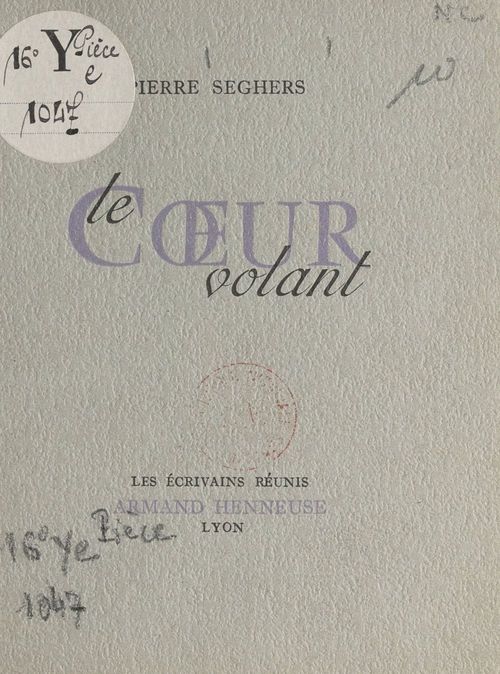 ebook cover of Le coeur-volant, by Pierre Seghers
