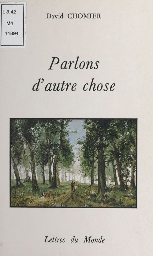 ebook cover of Parlons d'autre chose : Recueil de petits poèmes en vers, by David Chomier