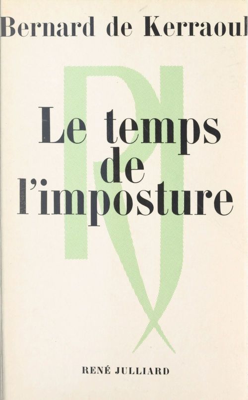 ebook cover of Le temps de l'imposture, by Bernard De Kerraoul
