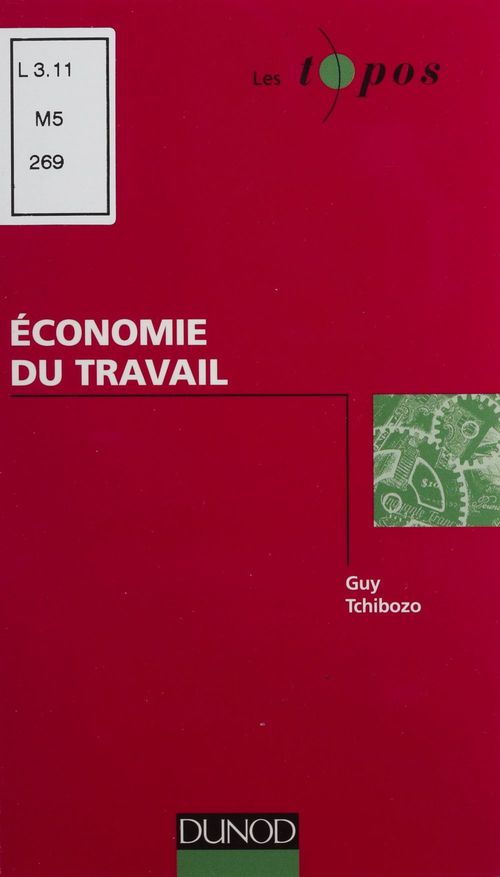 ebook cover of Économie du travail, by Guy Tchibozo