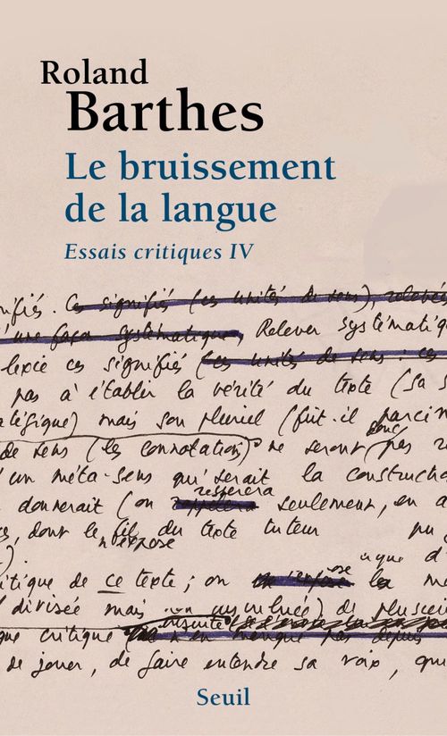 Couverture ebook de Le Bruissement de la langue. Essais critiques 4, de Barthes Roland