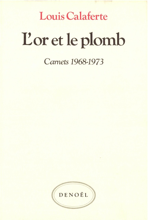 ebook cover of L'Or et le plomb, by Louis Calaferte